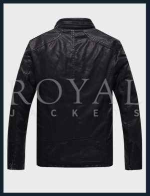 Alvin`s Black Leather Jacket for Men